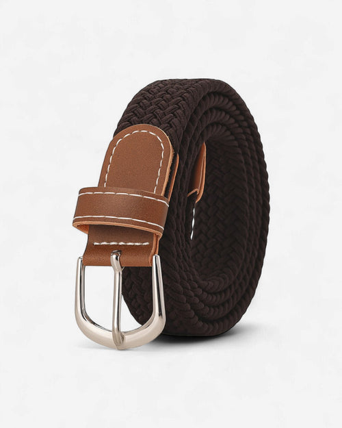 Ceinture Tressée Marron — Style Classique