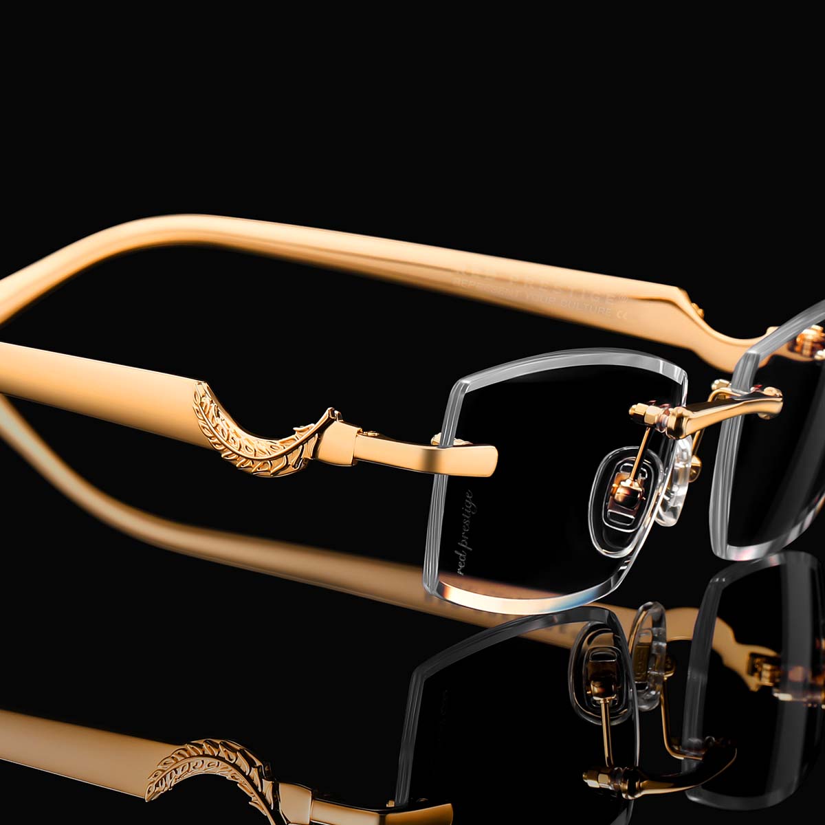 Lunettes Aurum — Finition Dorée