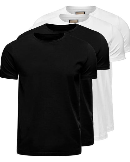Pack 4 T-shirts en Coton Égyptien — Qualité Supérieure