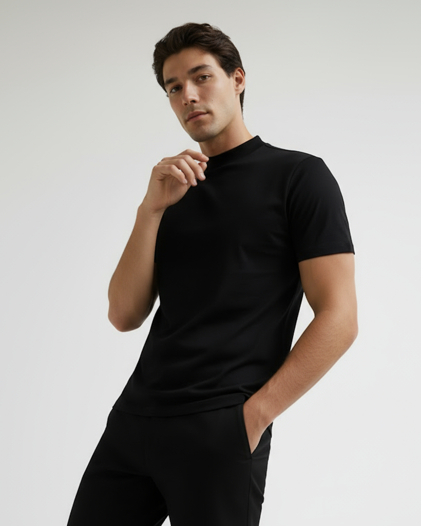 Pack 2 T-shirts Col Montant — Style Moderne
